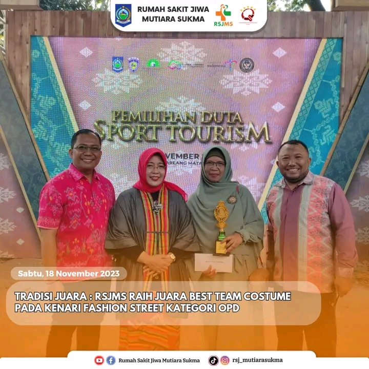 TRADISI JUARA : RSJMS RAIH JUARA BEST TEAM COSTUME PADA KENARI FASHION STREET KATEGORI OPD